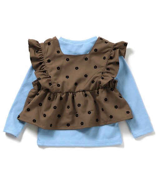 apres les cours（アプレレクール）の「【ジュニア対応】フリルビスチェ&インナー2Pセット（その他トップス・キッズ・ブラック/サックスブルー・80/90/100/110/120/130/140）」の14枚目の写真