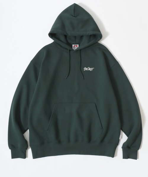 BEN DAVIS(ベンデイビス)の「BEN DAVIS/ベンデイビス HEAVY SWEAT HOODIE/オーバーサイズ 裏起毛 ロゴ ワンポイント刺繍 スウェット パーカー フーディー/レディース メンズ(パーカー・メンズ・アッシュグレー/ダークグリーン/グレイッシュブルー/ブラック/バーガンディー・L/XL/M)」の3枚目の写真