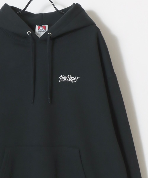 BEN DAVIS(ベンデイビス)の「BEN DAVIS/ベンデイビス HEAVY SWEAT HOODIE/オーバーサイズ 裏起毛 ロゴ ワンポイント刺繍 スウェット パーカー フーディー/レディース メンズ(パーカー・メンズ・アッシュグレー/ダークグリーン/グレイッシュブルー/ブラック/バーガンディー・L/XL/M)」の6枚目の写真