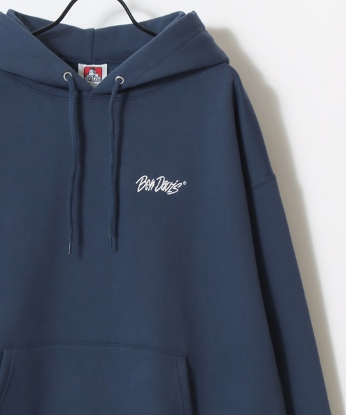 BEN DAVIS(ベンデイビス)の「BEN DAVIS/ベンデイビス HEAVY SWEAT HOODIE/オーバーサイズ 裏起毛 ロゴ ワンポイント刺繍 スウェット パーカー フーディー/レディース メンズ(パーカー・メンズ・アッシュグレー/ダークグリーン/グレイッシュブルー/ブラック/バーガンディー・L/XL/M)」の9枚目の写真