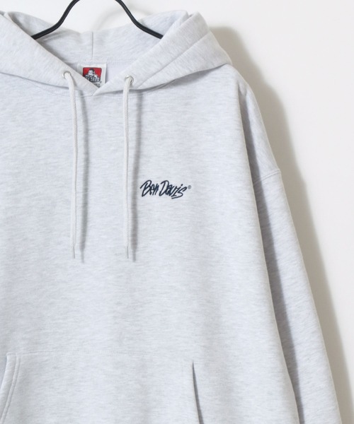 BEN DAVIS(ベンデイビス)の「BEN DAVIS/ベンデイビス HEAVY SWEAT HOODIE/オーバーサイズ 裏起毛 ロゴ ワンポイント刺繍 スウェット パーカー フーディー/レディース メンズ(パーカー・メンズ・アッシュグレー/ダークグリーン/グレイッシュブルー/ブラック/バーガンディー・L/XL/M)」の7枚目の写真