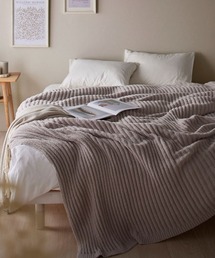 COCOPLATZ interior（ココプラッツインテリア）の「もちもちホイップブランケット｜ストライプ│シングル【furry doudou./ファーリードゥドゥ】（ブランケット・キッズ）」