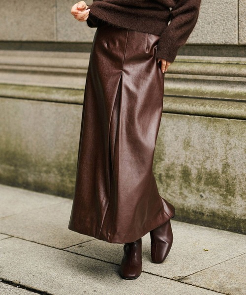 セール】レザー ナロー スカート KINO THE KEI（スカート）｜KINO THE