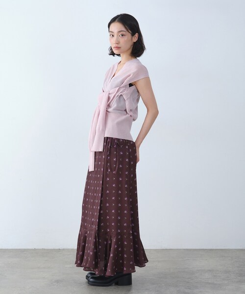 CODE A(コードエー)の「multiway knit cardigan(カーディガン/ボレロ・レディース・オフホワイト/チャコールグレー/ピンク・00)」の16枚目の写真