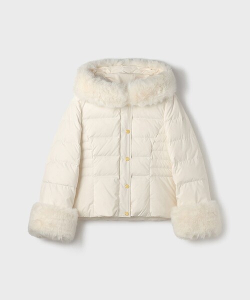 GRACE CONTINENTAL（グレースコンチネンタル）の「エコファーショートダウンジャケット（ダウンジャケット/コート・レディース・キナリ/ブラック/ブラウン・38/36）」の18枚目の写真