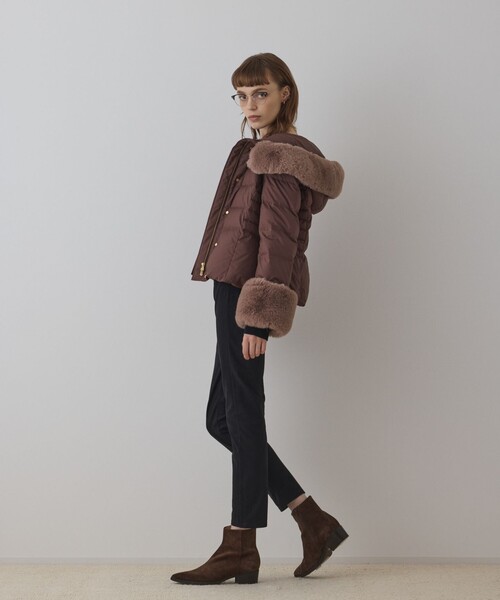 エコファーショートダウンジャケット（ダウンジャケット/コート