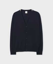 【超希少】ps paul smith カーディガン スマイル チェック 青 黒 超希少】ps paul smith カーディガン スマイル チェック 青 黒