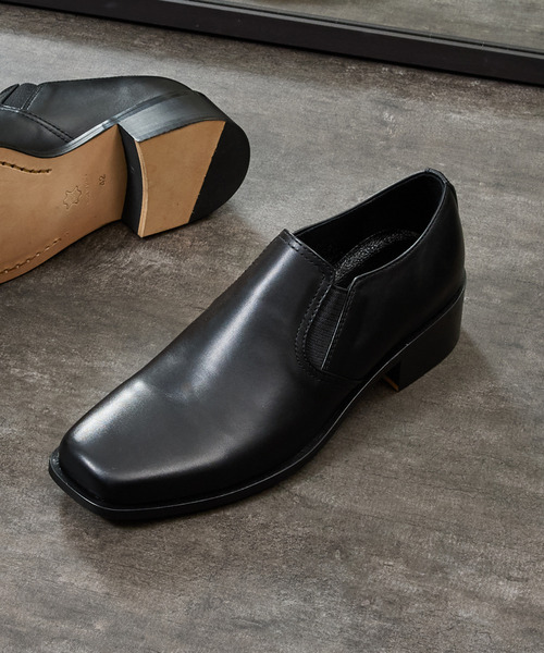 PADRONE パドローネ / BL SQUARE SIDE GORE SHOES スクエアトゥ