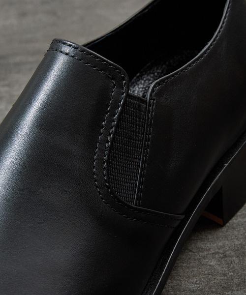 PADRONE（パドローネ）の「PADRONE パドローネ / BL SQUARE SIDE GORE SHOES スクエアトゥサイドゴアドレスシューズ 牛革 日本製 / PU8777-2003（ドレスシューズ・メンズ・ブラック・42/41/40）」の12枚目の写真