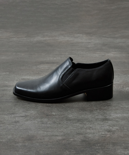 PADRONE（パドローネ）の「PADRONE パドローネ / BL SQUARE SIDE GORE SHOES スクエアトゥサイドゴアドレスシューズ 牛革 日本製 / PU8777-2003（ドレスシューズ・メンズ・ブラック・42/41/40）」の13枚目の写真