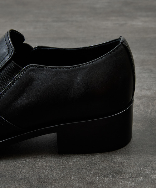 PADRONE（パドローネ）の「PADRONE パドローネ / BL SQUARE SIDE GORE SHOES スクエアトゥサイドゴアドレスシューズ 牛革 日本製 / PU8777-2003（ドレスシューズ・メンズ・ブラック・42/41/40）」の11枚目の写真