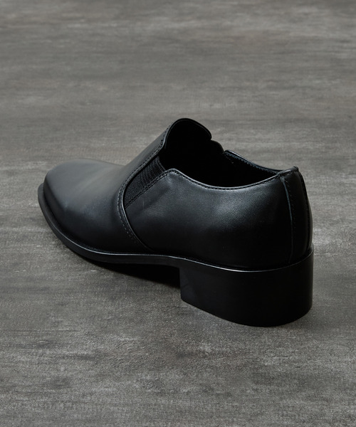 PADRONE（パドローネ）の「PADRONE パドローネ / BL SQUARE SIDE GORE SHOES スクエアトゥサイドゴアドレスシューズ 牛革 日本製 / PU8777-2003（ドレスシューズ・メンズ・ブラック・42/41/40）」の10枚目の写真