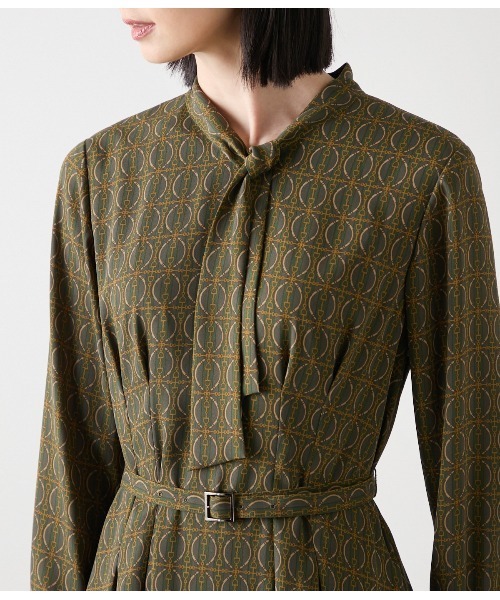 セール】ビットプリント ボウタイワンピース（ワンピース）｜NEWYORKER