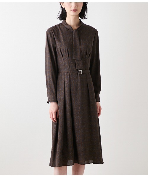 セール】ビットプリント ボウタイワンピース（ワンピース）｜NEWYORKER