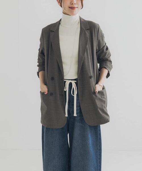 URBAN RESEARCH(アーバンリサーチ)の「ウール混ダブルブレストジャケット(その他アウター・レディース・ブラウン/ブラック・FREE)」の9枚目の写真