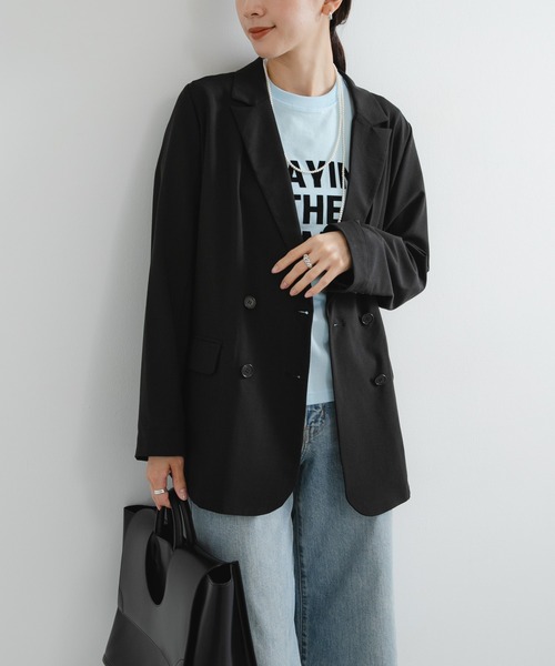 ウール混ダブルブレストジャケット セール】ウール混ダブルブレストジャケット（その他アウター