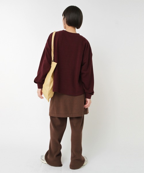 RNA-N（アールエヌエーエヌ）の「R4407 スカート付きリブニットパンツ（その他パンツ・レディース・ブラウン/杢グレー/ベージュ・FREE）」の21枚目の写真