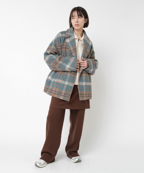 RNA-N（アールエヌエーエヌ）の「R4407 スカート付きリブニットパンツ（その他パンツ・レディース・ブラウン/杢グレー/ベージュ・FREE）」の12枚目の写真