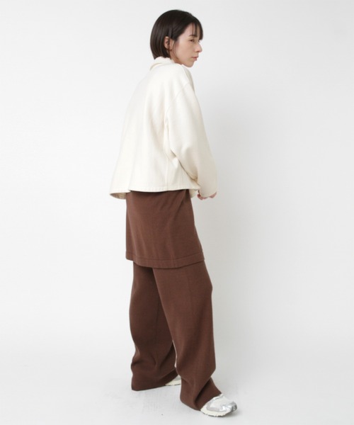 RNA-N（アールエヌエーエヌ）の「R4407 スカート付きリブニットパンツ（その他パンツ・レディース・ブラウン/杢グレー/ベージュ・FREE）」の18枚目の写真