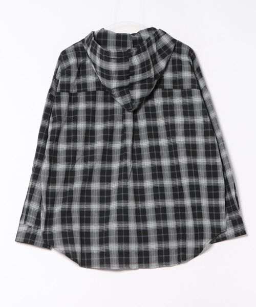 LAMPOON】オーバーサイズチェックシャツパーカー（パーカー）｜UP