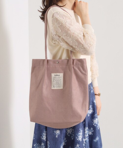 ITS'DEMO(イッツデモ)の「【A4対応】スエードハンドルタックトート(トートバッグ・レディース・ブラック/アイボリー/グレー/ピンク系/ブラック系・00)」の5枚目の写真