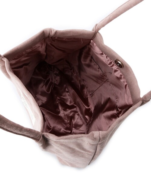 ITS'DEMO(イッツデモ)の「【A4対応】スエードハンドルタックトート(トートバッグ・レディース・ブラック/アイボリー/グレー/ピンク系/ブラック系・00)」の9枚目の写真