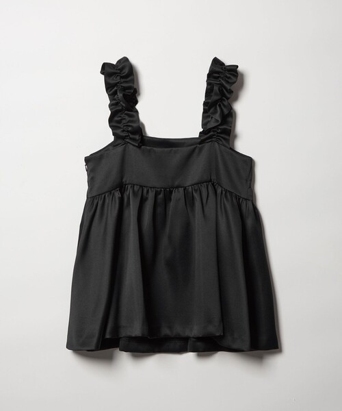 UNITED ARROWS（ユナイテッドアローズ）の「ギャザー サテン キャミソール ‐ウォッシャブル‐（キャミソール・レディース・ブラック/ネイビー・FREE）」の6枚目の写真