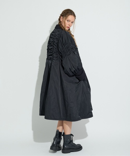 ANNA SUI NYC（アナ スイ エヌ ワイ シー）の「ロングMA-1コート（MA-1・レディース・カーキ/ブラック・FREE）」の6枚目の写真