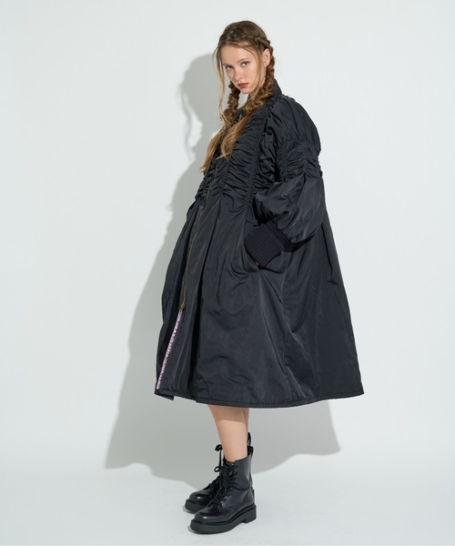 ANNA SUI NYC（アナ スイ エヌ ワイ シー）の「ロングMA-1コート（MA-1・レディース・カーキ/ブラック・FREE）」の9枚目の写真