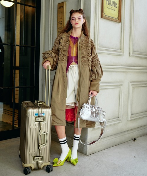 ANNA SUI NYC（アナ スイ エヌ ワイ シー）の「ロングMA-1コート（MA-1・レディース・カーキ/ブラック・FREE）」の13枚目の写真