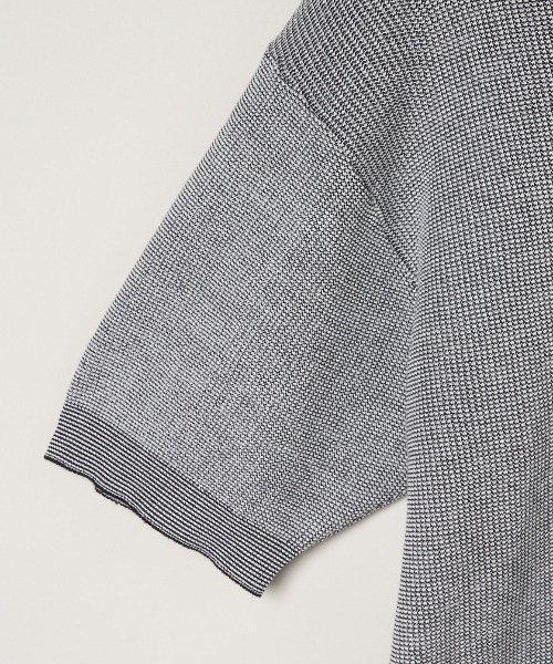 three dots(スリードッツ)の「オーガニックコットン ワッフル Tシャツ(Tシャツ/カットソー・メンズ・グレー系その他/ブラック系その他・MEDIUM/LARGE/SMALL)」の6枚目の写真