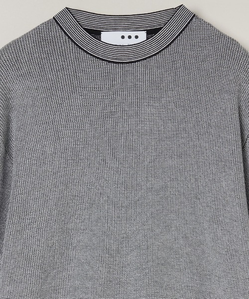 three dots(スリードッツ)の「オーガニックコットン ワッフル Tシャツ(Tシャツ/カットソー・メンズ・グレー系その他/ブラック系その他・MEDIUM/LARGE/SMALL)」の5枚目の写真