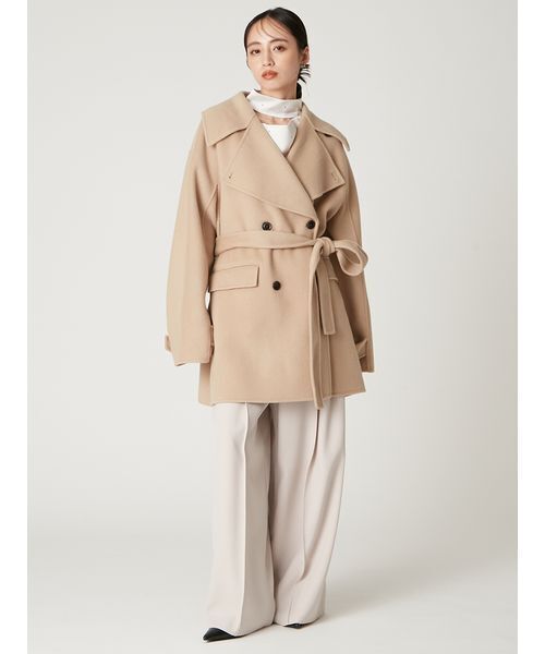 ウールリバーミドルAラインコート（ピーコート）｜FRAY I.D（フレイ