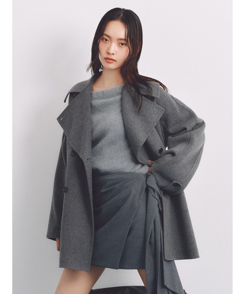 ウールリバーミドルAラインコート（ピーコート）｜FRAY I.D（フレイ