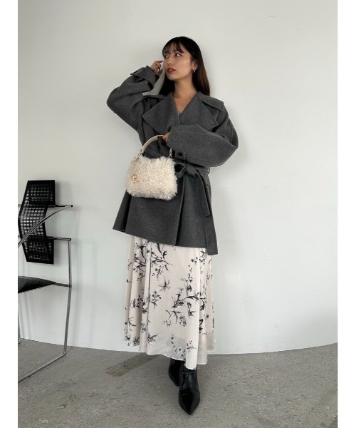 ウールリバーミドルAラインコート（ピーコート）｜FRAY I.D（フレイ