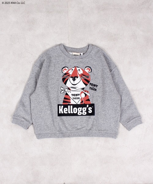 MARKEY'S（マーキーズ）の「【Kellogg's/ケロッグ】別注プリントトレーナー（スウェット・キッズ・杢グレー/ブルー/チャコール・80/90/100/110/120/130/140/150）」の2枚目の写真