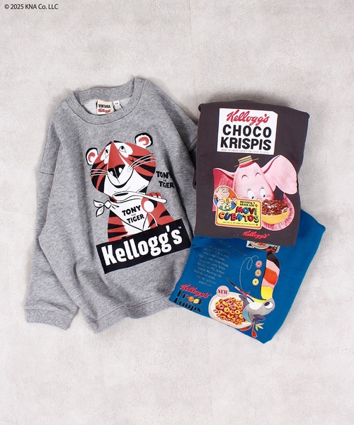 MARKEY'S（マーキーズ）の「【Kellogg's/ケロッグ】別注プリントトレーナー（スウェット・キッズ・杢グレー/ブルー/チャコール・80/90/100/110/120/130/140/150）」の4枚目の写真