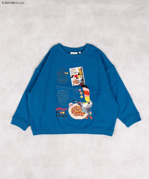 MARKEY'S（マーキーズ）の「【Kellogg's/ケロッグ】別注プリントトレーナー（スウェット・キッズ・杢グレー/ブルー/チャコール・80/90/100/110/120/130/140/150）」の5枚目の写真