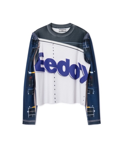 NON TOKYO ノントーキョー プリント リブ トップス カットソー NON TOKYO ノントーキョー プリント リブ トップス カットソー