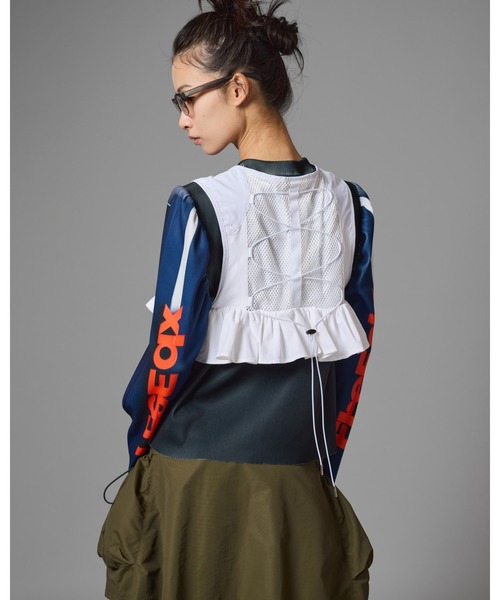 NON TOKYO ノントーキョー プリント リブ トップス カットソー NON TOKYO ノントーキョー プリント リブ トップス カットソー