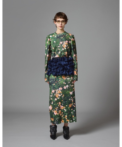 NON TOKYO ノントーキョー プリント リブ トップス カットソー NON TOKYO ノントーキョー プリント リブ トップス カットソー