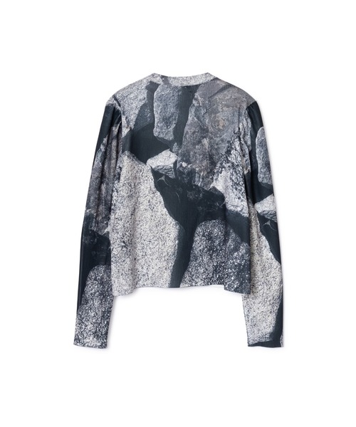 NON TOKYO ノントーキョー プリント リブ トップス カットソー NON TOKYO/ノントーキョー/プリントリブパフスリーブC/S（Tシャツ