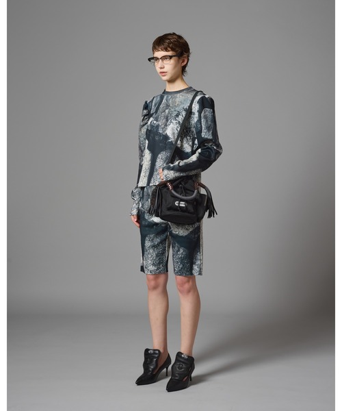 NON TOKYO ノントーキョー プリント リブ トップス カットソー NON TOKYO/ノントーキョー/プリントリブパフスリーブC/S（T