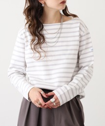 OMNES（オムネス）の「バスク生地 ボートネック長袖Tシャツ ボーダー 無地（Tシャツ/カットソー・メンズ）」