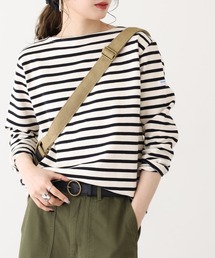 FUNALIVE（ファンアライブ）の「バスク生地 ボートネック長袖Tシャツ ボーダー 無地（Tシャツ/カットソー）」