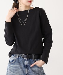 FUNALIVE（ファンアライブ）の「バスク生地 ボートネック長袖Tシャツ ボーダー 無地（Tシャツ/カットソー）」