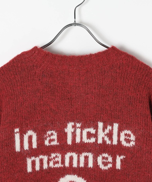 LEPSIM（レプシィム）の「3ゲージヴィンテージロゴプルオーバー　587869（ニット/セーター・レディース・ライトベージュ/レッド/イエロー/ネイビー・FREE）」の10枚目の写真