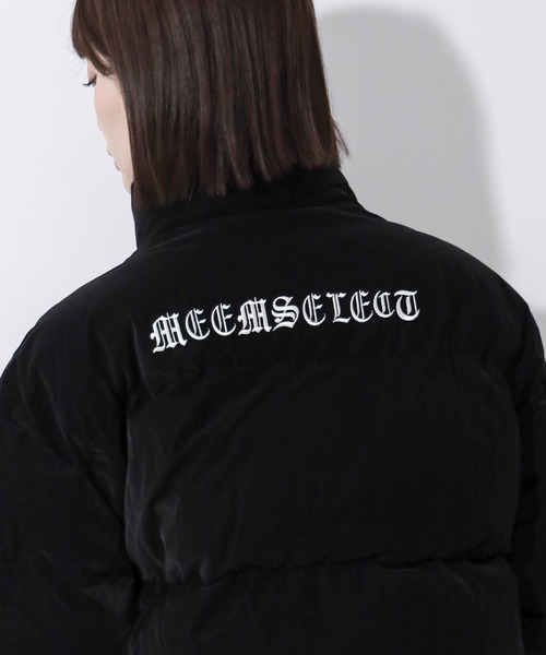 me+em select(ミームセレクト)の「【 大好評につきロゴ無しバージョン追加! 】グランジロゴ刺繍ショートパフダウンジャケット / grunge logo embroidery short puff down jacket(ダウンジャケット/コート・レディース・ブラック/ブラック系その他・FREE)」の22枚目の写真