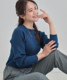 SHOO・LA・RUE | 【絶妙なゆるピタ/洗濯機可】ちくちくしにくい リブハイネックやわらかニット(ニット/セーター)