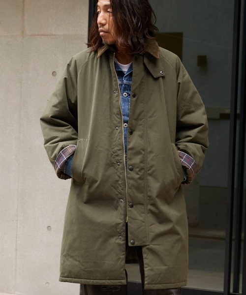 Barbour（バブアー）の「Barbour/バブア― PADDED EXMOOR COAT 中綿入り ラグランスリーブ パデッド エクスモア コート（ダウンジャケット/コート・メンズ・オリーブ/ブラック/ライトベージュ・40/38/36）」の15枚目の写真